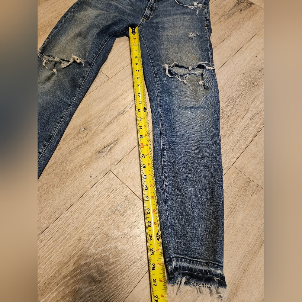 Vintage AGOLDE Lara Distressed Jeans "Badlands" Wash Women's 31 - Picture 9 of 13
